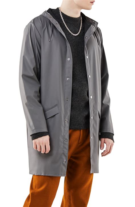 thigh length rain jacket men